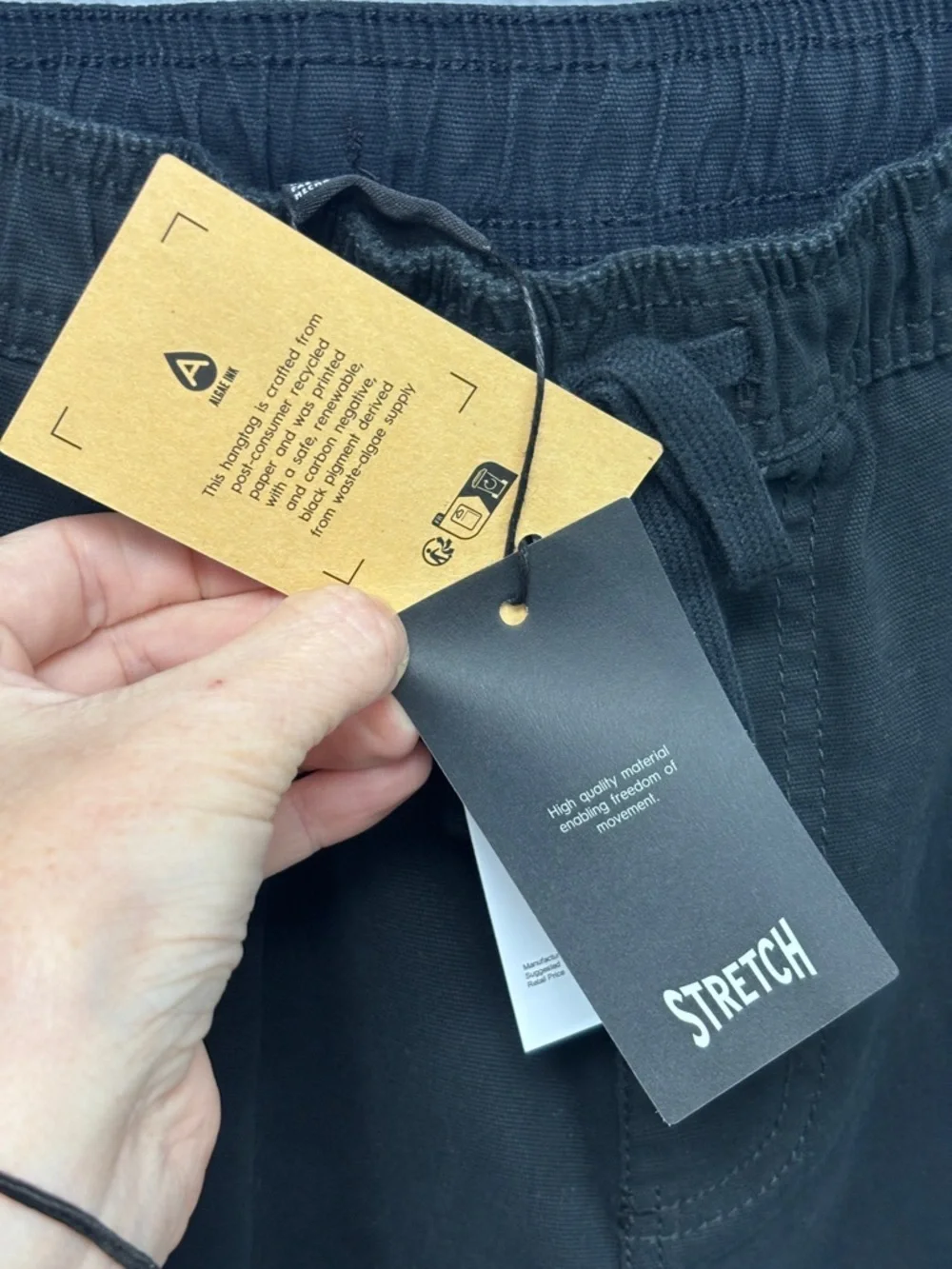 NWT Quiksilver Men’s Sz S Black Elastic Waist Beach Pants; Pckts Fit IPhone 15+